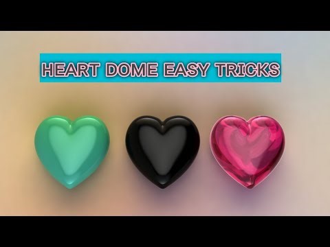 Heart dome shape making with matrix/rhino Heart dome shape kese banaye 💚🖤🩷 ✅