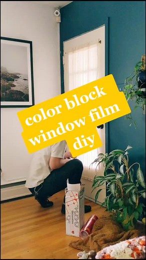 DIY Colorblocked Window Film Tutorial