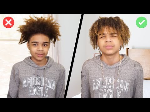 Updated How to Turn an Afro to Curls | Curly Hair Tutorial Men/Boys