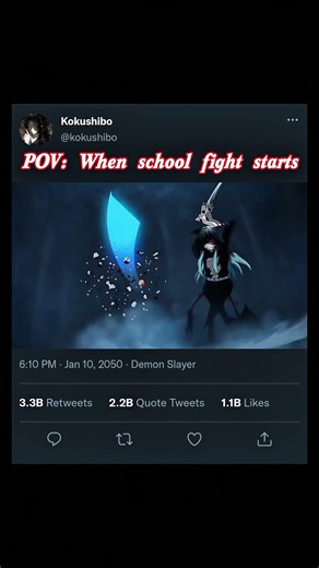 When school fight starts #demonslayer