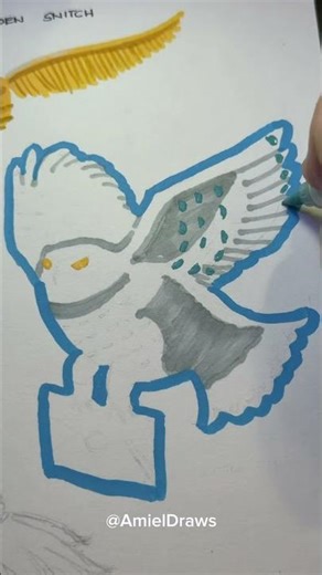 Can’t wait to see little Hedwig - Drawing art series part 64 ✨