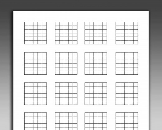 Blank Printable Guitar Chord Sheet, 6 String Guitar Chord Diagram Boxes, Guitar Tab Charts, Chord Music Sheets, Musicians Song Writing Tools - Etsy