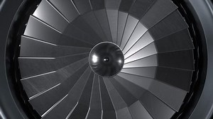 Aircraft turbine. Jet engine. Aviation concept