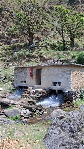 Traditional Nepali Water Mill Still Grinding After 100 Years #explore #watermill #villagelife #viral