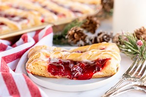 Candy Cane Cherry & Cream Cheese Danish
