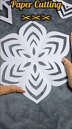 ❄️DIY Paper Cutting #diy #papercraft #shorts