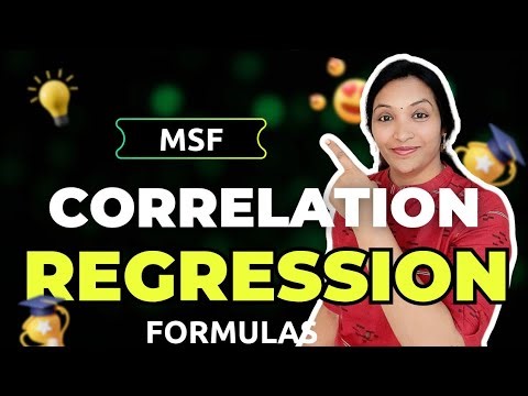 MSF Correlation and Regression Important Formulas || #MSFJNTUHR22/R18 ||