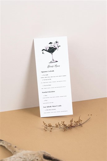 Hand-drawn Signature Drinks Sign Template, Whimsical Wedding Bar Menu (digital Download) - Etsy