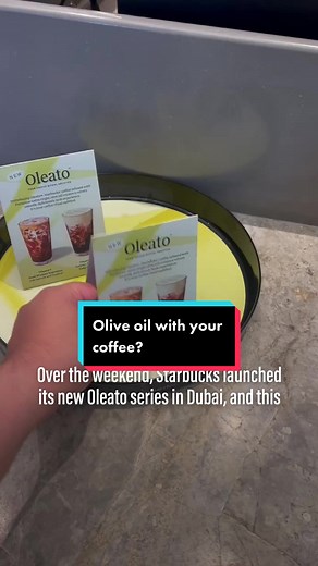 Olive oil with your coffee? We sampled Starbucks's new drink, Oleato, inspired by Italian traditions and described as an uplifting ritual with health benefits. Here's what we think. #oleato #starbucks #oliveoil #oliveoilcoffee #starbucksdrinks #starbuckschallenge #coffeeaddict #coffeetime #coffeetiktok #fyp