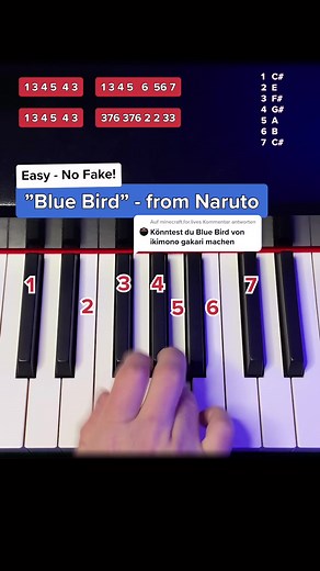 Learn Blue Bird Easy Piano Tutorial