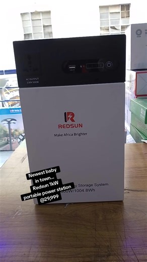 🔋 Redsun 1KW Portable Power Station – Reliable Backup Power Anytime, Anywhere! Stay powered wherever you are with the Redsun 1KW Portable Power Station – the perfect solution for home backup, outdoor use, camping, road trips, events, and small business support. ✨ Key Features: ✅ 1000W (1kW) capacity. ✅500 watts AC output ✅ Multiple Output Ports (AC, USB, DC) ✅ Supports TVs, fridges, laptops, phones, WiFi, lighting & more ✅ Rechargeable via Electricity / Solar Panel ✅ Quiet Operation – No fuel, 