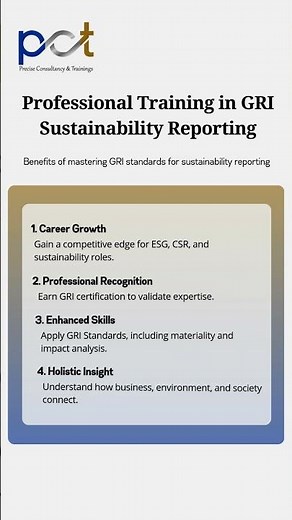 Professional Training in GRI Sustainability Reporting