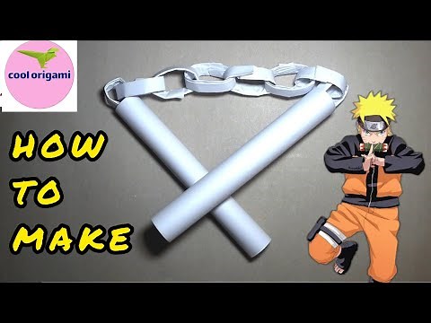 DIY - HOW TO MAKE NUNCHAKU FROM A4 PAPER - ORIGAMI NUNCHAKU - DIY COOL ORIGAMI