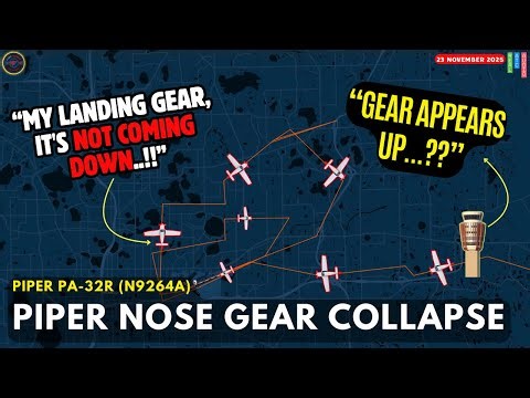 Piper PA-32R Suffers Nose Gear Collapse During Landing | One VERY COOL controller 