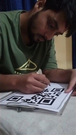 I Draw Qr Code On Paper 😱 | #shorts #youtubeshorts #qrcode #paper