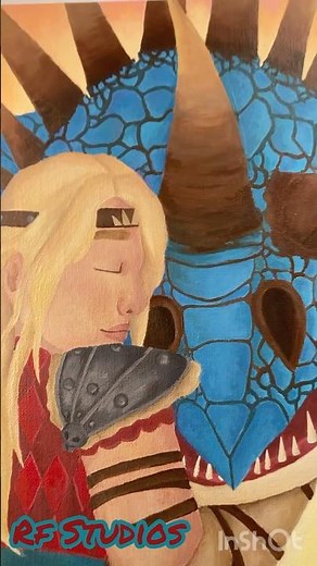 Astrid and Stormfly #howtotrainyourdragon #httyd #astridhofferson #stormfly #fanart #acrylicpainting