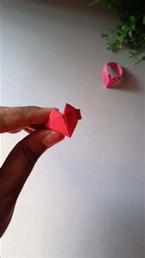 DIY Paper Heart Ring 💍❤️ | 1 Minute Cute Origami Ring Tutorial #Shorts