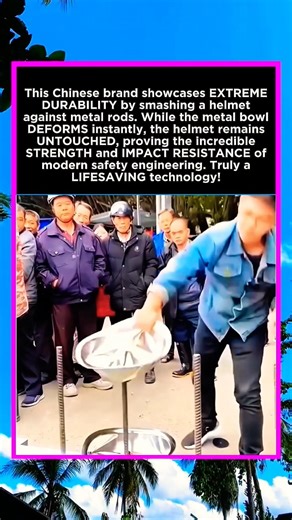 UNBELIEVABLE HELMET DURABILITY TEST! 😲 Metal vs. High-Quality Safety Gear #Shorts #Engineering