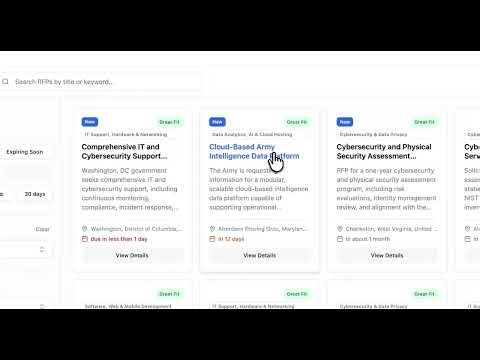 Introducing AI RFP Hunter Fit Scores