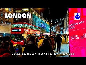 Festive London Christmas 2025 🎄 Oxford Street Night Walk | Boxing Day Shopping Preview [4K HDR]