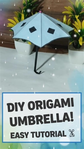 diy origami Umbrella!! #easytutorial #viral #cute #diy #craftblogger #easy #craft #art #papercraft