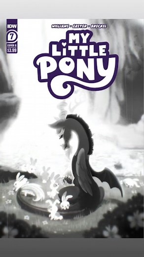 We have a new mlp g5 comic cover and, oh my gosh. Discord looks so sad. He’s with angel bunny’s descendants. He misses fluttershy. #mlp #mlpdiscord