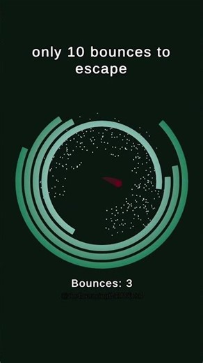 Only 10 bounces to escape! #shorts #digitalart #satisfying #asmr #bounce #challenge