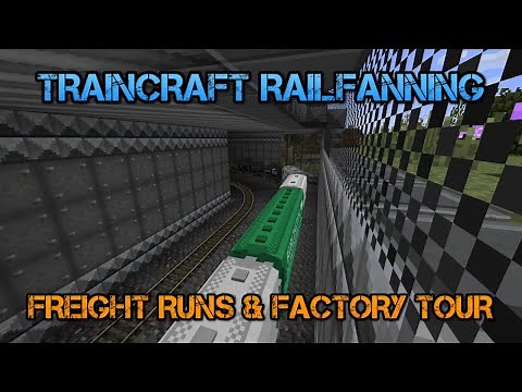 Minecraft Railfanning - Freight Runs & Factory Tour (Traincraft Mod)