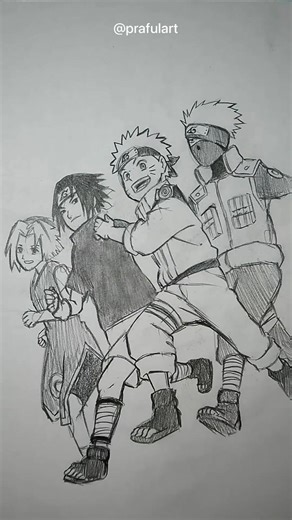 how to draw 7 realistic Naruto 😱#art #shorts
