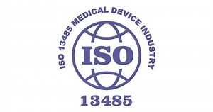 ISO 13485 standard animated stamp, medical devices, quality management systems and requirements certified symbol, transparent background footage