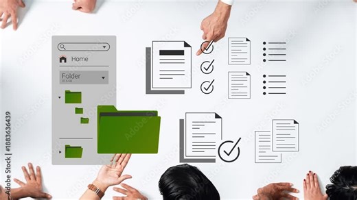 Team Collaboration on Project Management with Document Review Process and File Organization in Modern Workplace Setting Gluon.