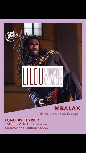 AfroMundo | WORKSHOPS - VACANCES FEVRIER : ⭐️ MBALAX avec Lilou – Tous Niveaux 🗓️ Lundi 09 février – 19h30-21h30 📍@la_rayonne , 22 rue Alfred de... | Instagram