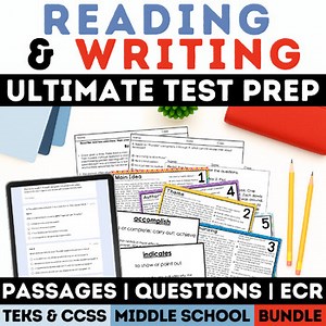 Ultimate ELA Test Prep STAAR Middle School Reading Comprehension Passages TEKS