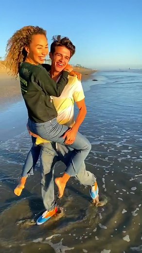 I saved her from the water ❤️😂 @mylifeaseva | brent rivera and eva