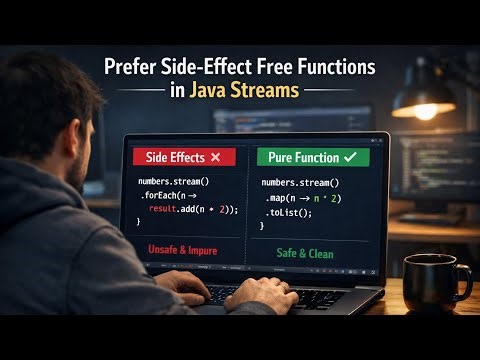 Java bài 62| Ưu tiên các hàm không có hiệu ứng phụ trong Java Stream...