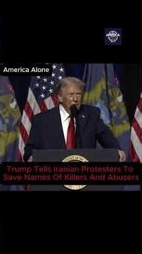 Trump Tells Iranian Protesters To Save Names Of Killers And Abusers #shorts #protest #iran #trump