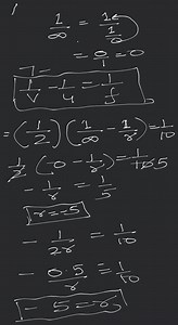 How can I subtract something from 1/infinity... | Filo