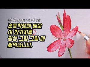 [ENG CC]초등학생때 배운 이것으로 평생 그림을 그립니다.(리버릴리 색연필 드로잉)I draw with this method I learned as a child.