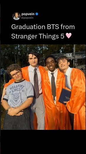 Graduation pics from stranger things season 5 🩷