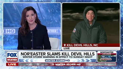 Powerful nor'easter slams Southeast