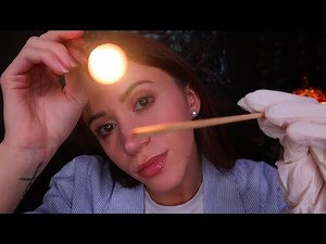 ASMR / Giving You A Face Exam (light touching, flash light, scanning)