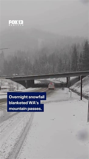 FOX 13 Seattle on Instagram: "Overnight snowfall blanketed WA’s mountain passes. Winter weather intensifies ahead of the busy holiday travel season. If you’re traveling, make sure you’re checking FOX LOCAL for real-time updates on road conditions."