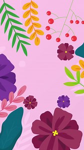 Free stock video - Motion graphic of flat colorful spring background