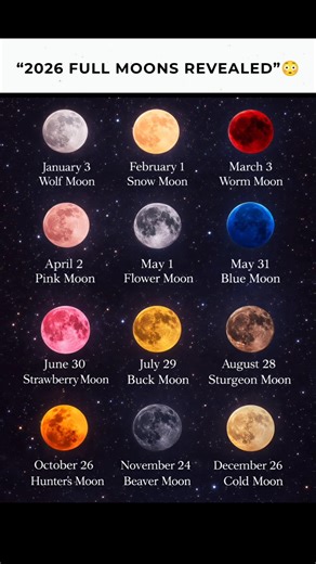"2026 Full Moons Revealed"🤯