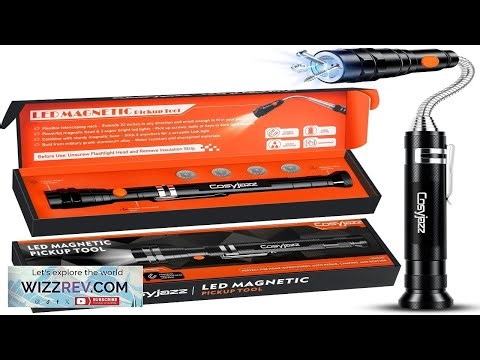 Magnetic Pickup Tool Cosyjazz Magnetic Flashlight Telescoping Magnet with LED Flashlight
