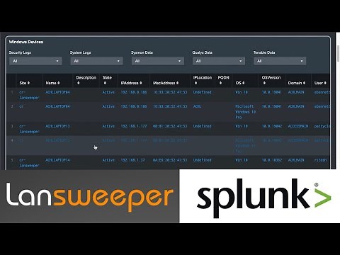 Splunk App for Lansweeper Demo Tutorial