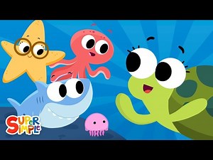 Down In The Deep Blue Sea | ft. Finny The Shark! | Super Simple Songs - Videos For Kids