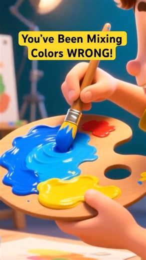 Why Red + Green = YELLOW?! 🤯 (Paint vs. Light) #Shorts #shortsfeed