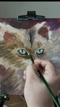 Relaxing oil painting of a Persian cat #oilpainting #catpainting #paintingprocess #persiancat