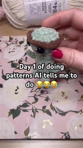 I asked AI for a random pattern and this is what it gave me 😂😂😂 #crochet #funnycrochet #aicrochet